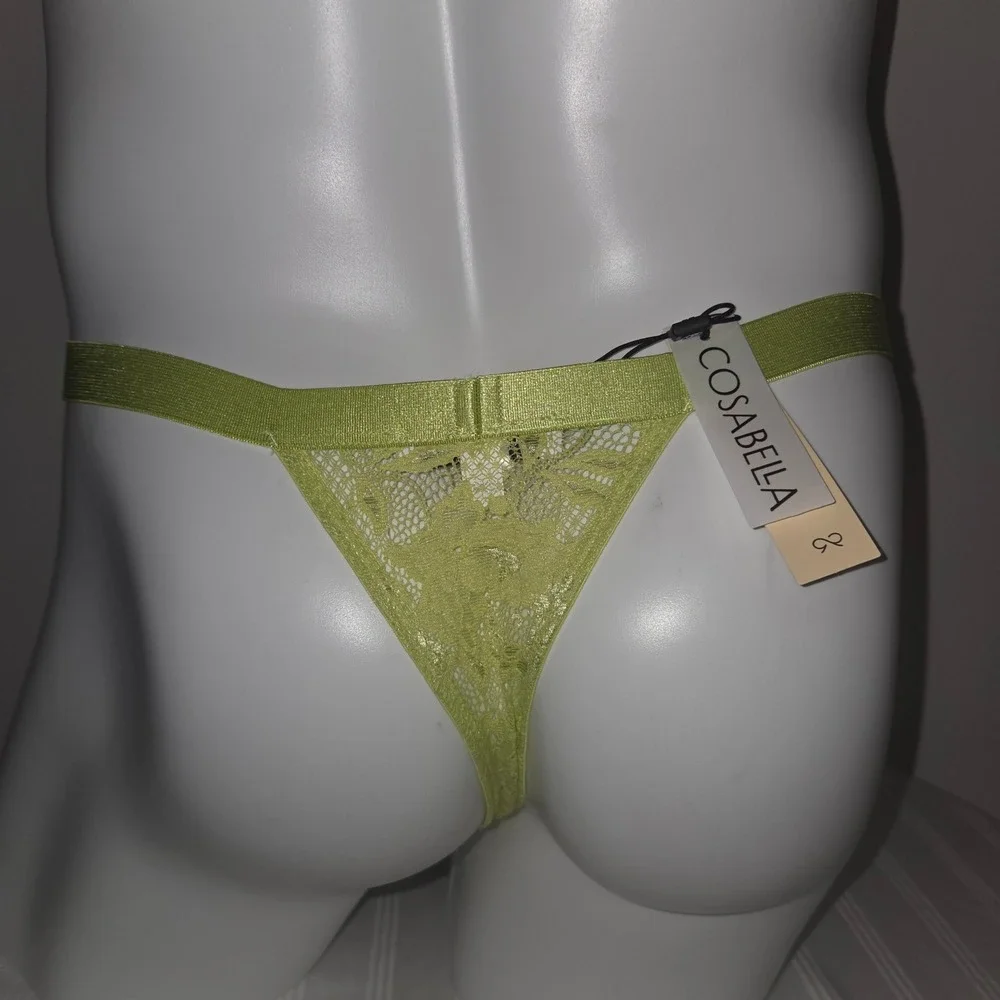 Cosabella Exquisite Italian Lace Mid-Rise Men's Thong Stretch Italian Underwear